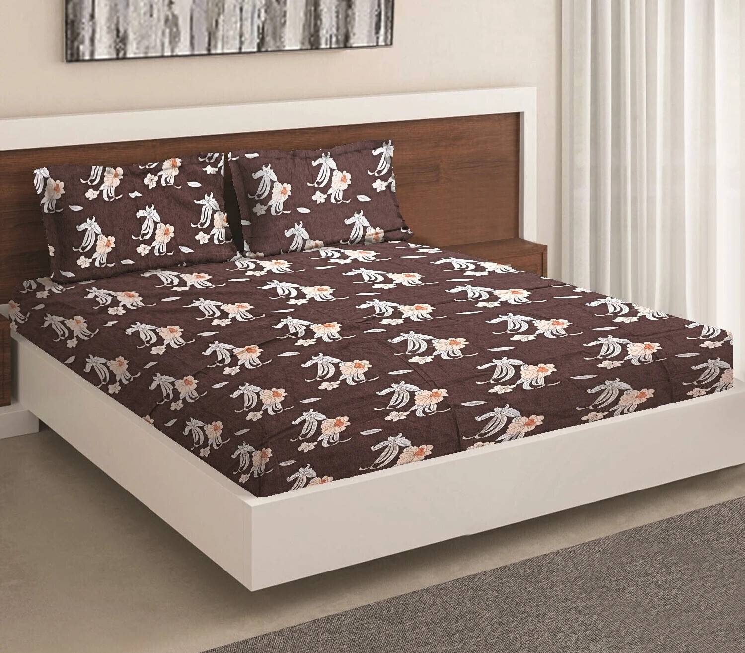 Moca by Monte Carlo Microfiber Double Flat 120 TC Printed 1 Bedsh