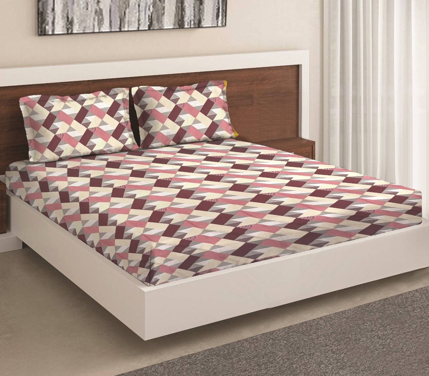 Moca by Monte Carlo Microfiber Double Flat 120 TC Printed 1 Bedsh