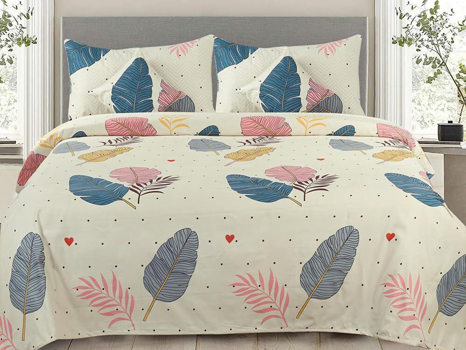 Image of Dizen Star Cotton Queen Sized Bedding Set