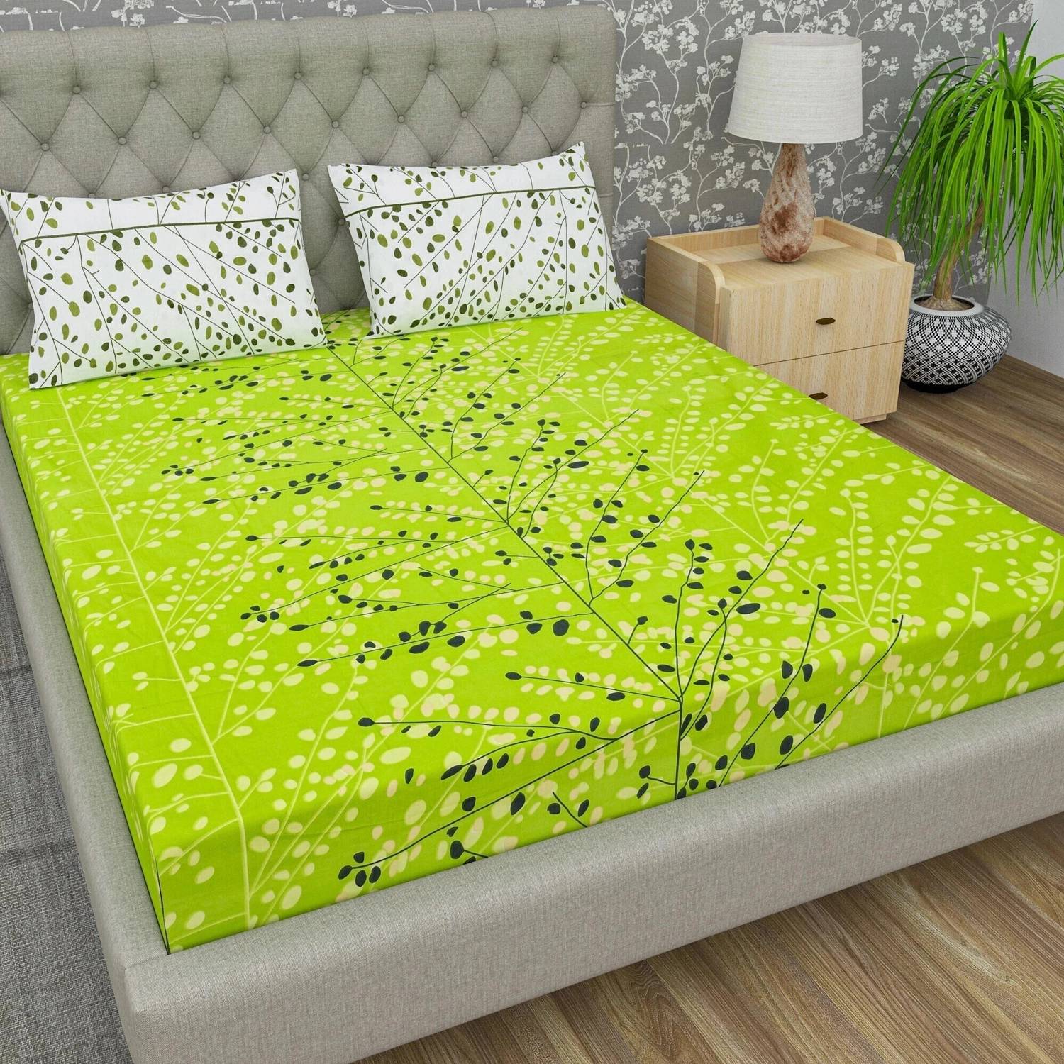 Flipkart SmartBuy Cotton Double Flat 104 TC Jaipuri Prints 1 Beds