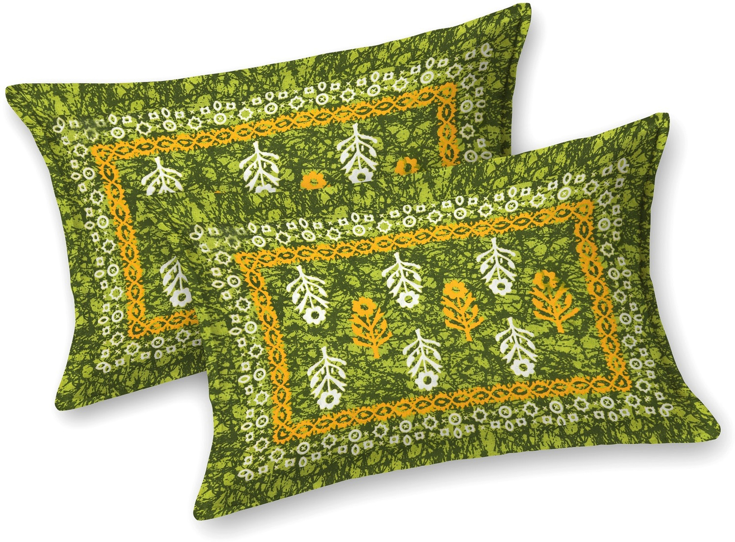 Image of AARAMYA Cotton Double Flat 144 TC Printed 1 Bedsheet with 2 Pillow Covers