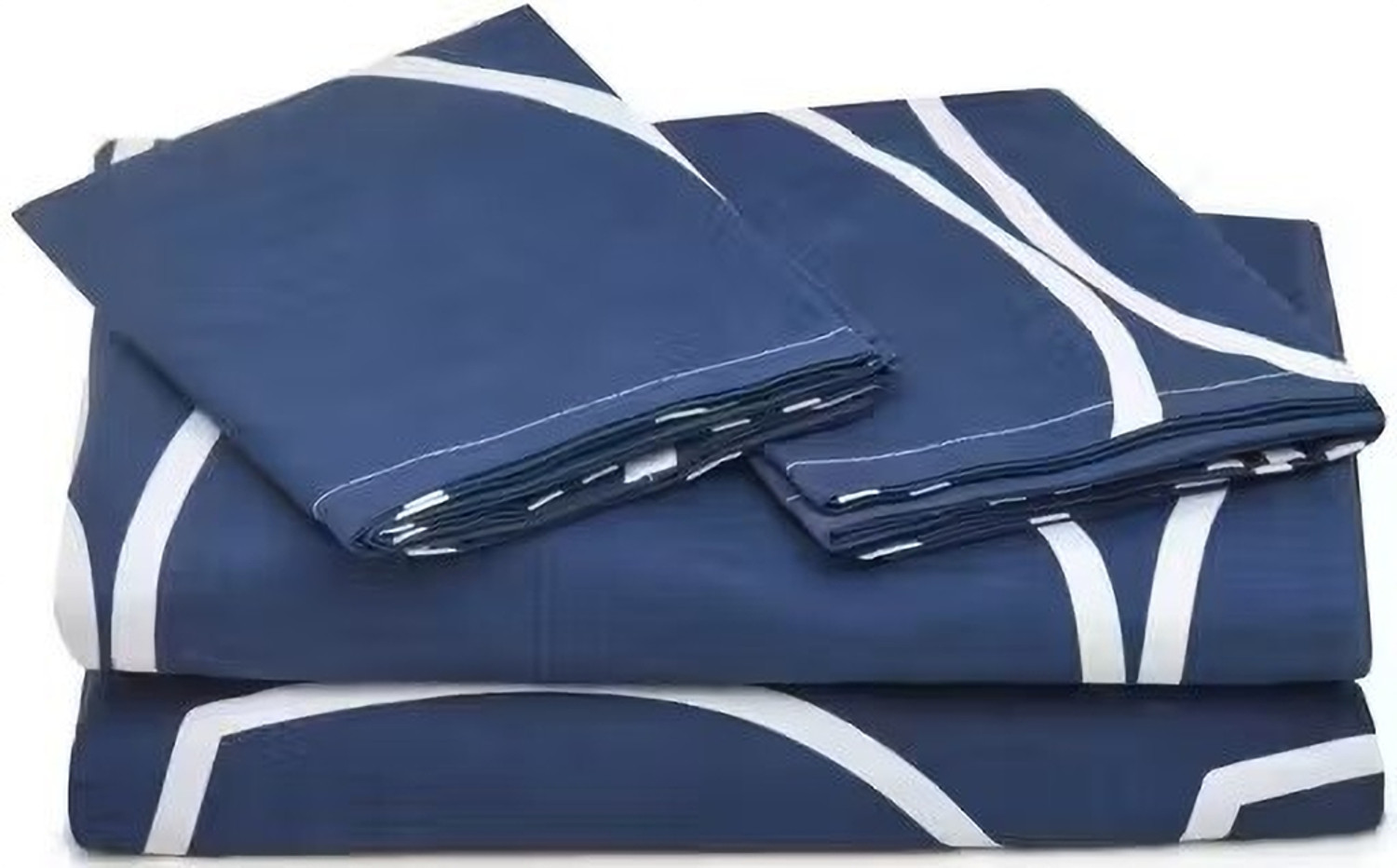 Image of jai shree shyam Cotton Double Fitted (Elastic) 180 TC Geometric 1 Bedsheet with 2 Pillow Covers