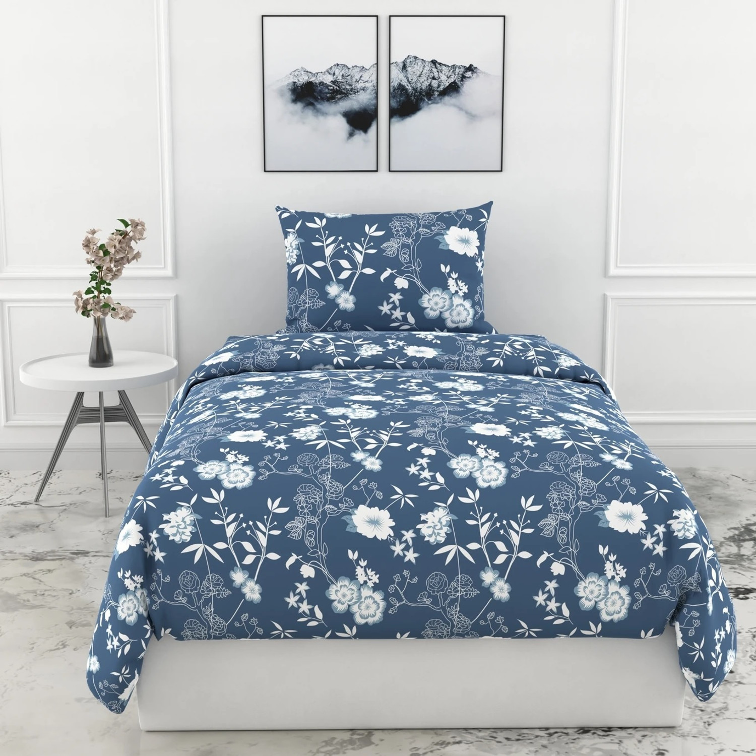 Image of LUMORA NEST Cotton Single Flat 300 TC Printed 1 Bedsheet