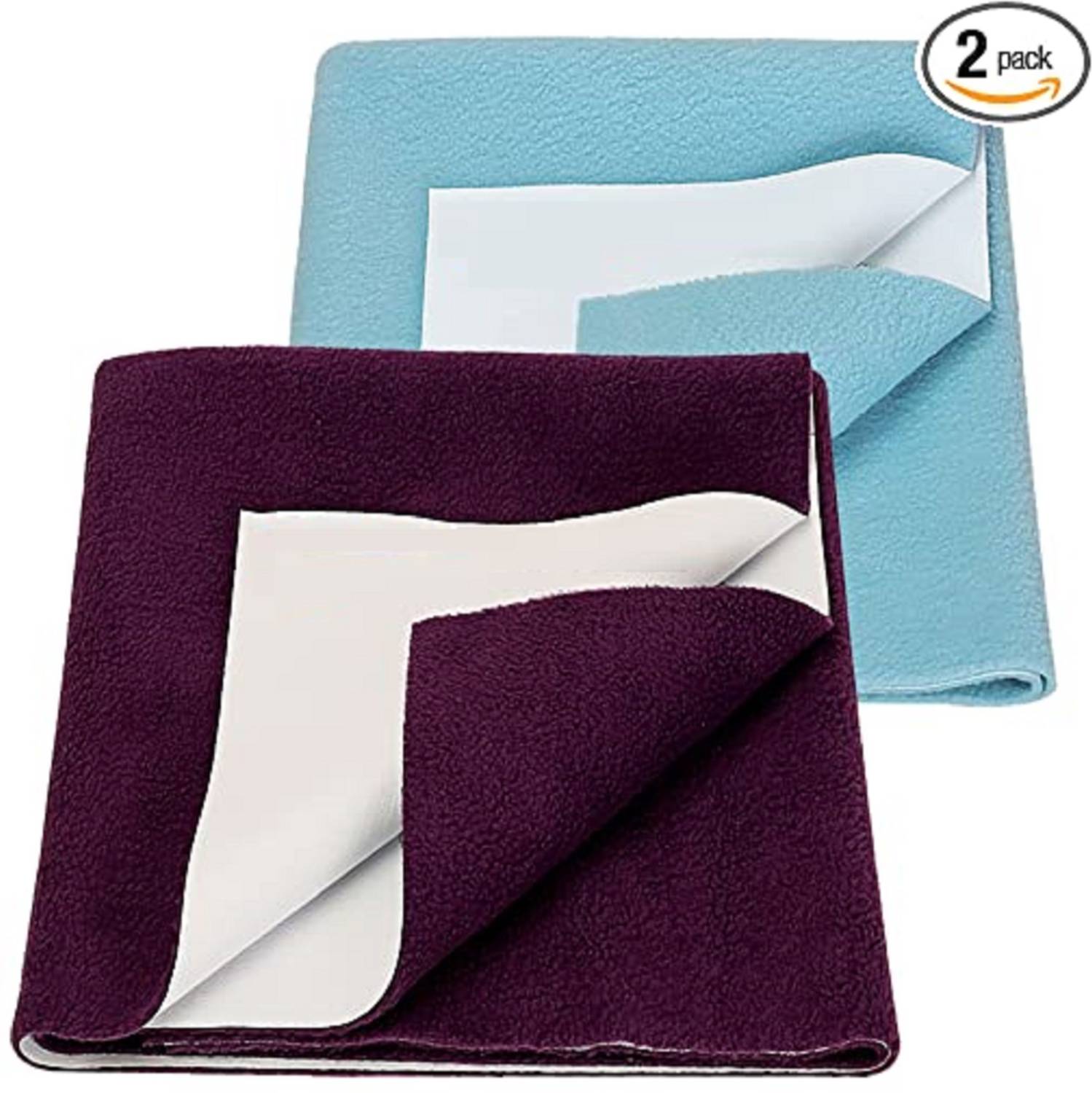 blessings ent PVC Single Flat 500 TC Solid 2 Bedsheets with 4 Pillow Covers