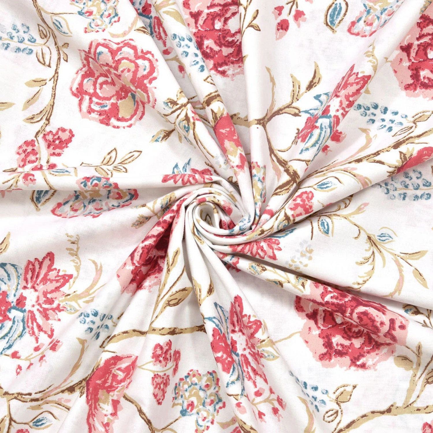 Image of haus & kinder Cotton King Fitted (Elastic) 186 TC Printed 1 Bedsheet with 2 Pillow Covers