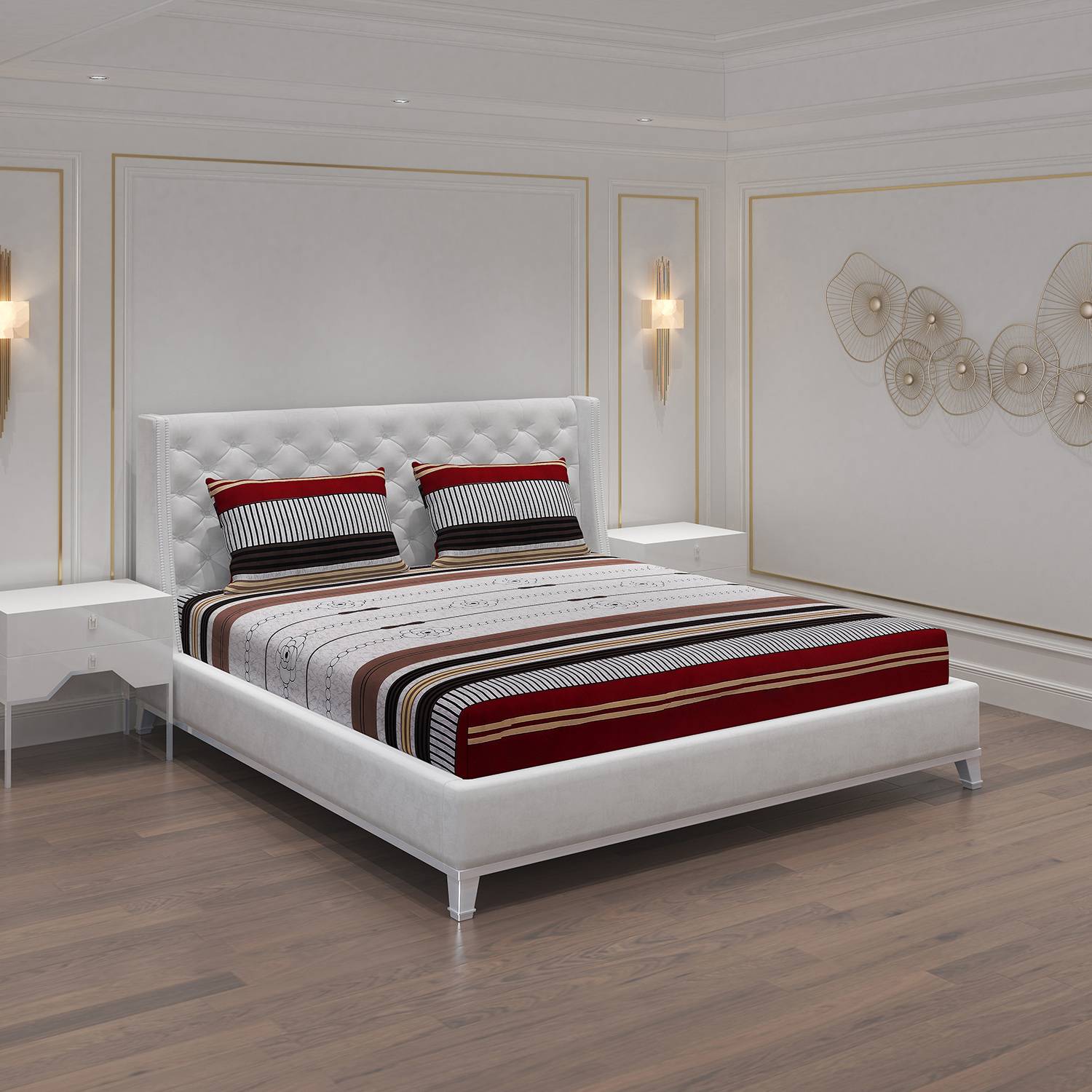 Moca by Monte Carlo Microfiber Double Flat 120 TC Printed 1 Bedsh