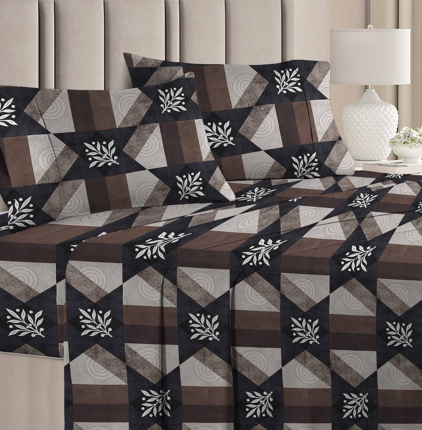 Flipkart SmartBuy Microfiber Double Flat 144 TC Floral 1 Bedsheet