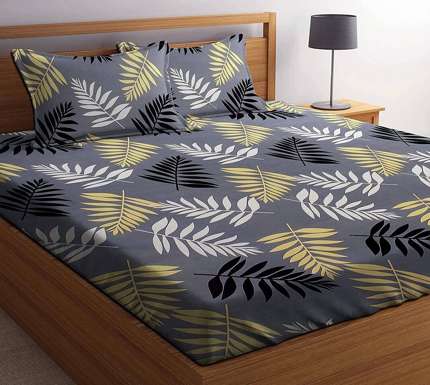DBRUNO Microfiber King Flat 144 TC Floral 1 Summer Bedsheet with