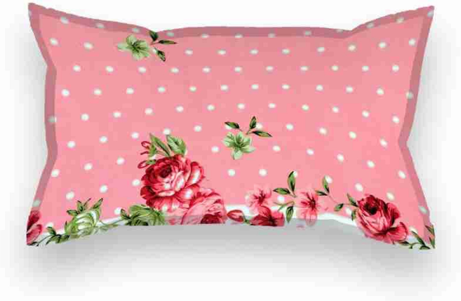 Image of GoodRisk Cotton Single Flat 280 TC Floral 1 Bedsheet with 2 Pillow Covers (Multicolor)