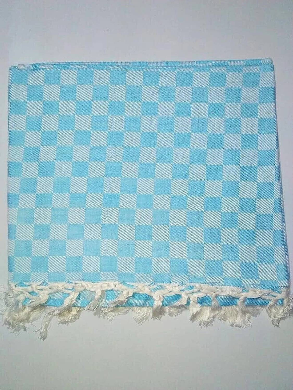 Amma Trenz Cotton, Silk Single Flat 200 TC Checkered 1 Bedsheet with 2 Pillow Covers
