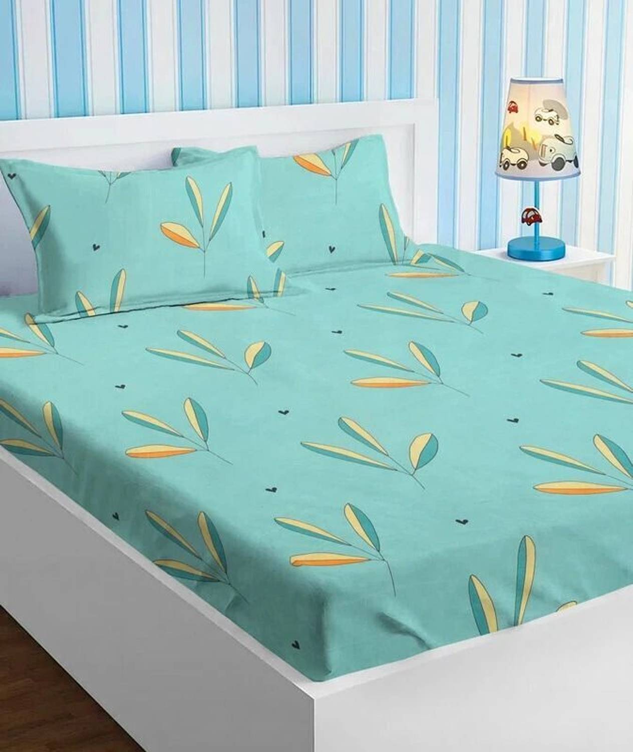 VAS COLLECTIONS Cotton Double Flat 144 TC Printed 1 Bedsheet with