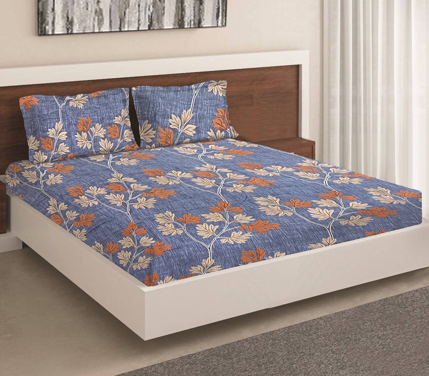 Moca by Monte Carlo Microfiber Double Flat 120 TC Printed 1 Bedsh