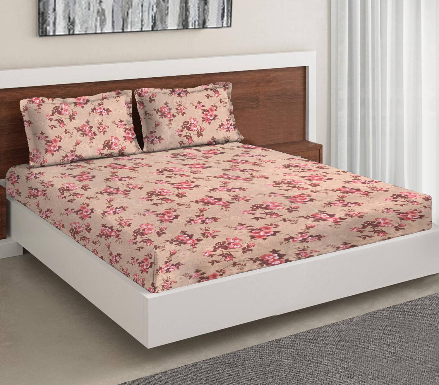 Moca by Monte Carlo Microfiber Double Flat 120 TC Printed 1 Bedsh