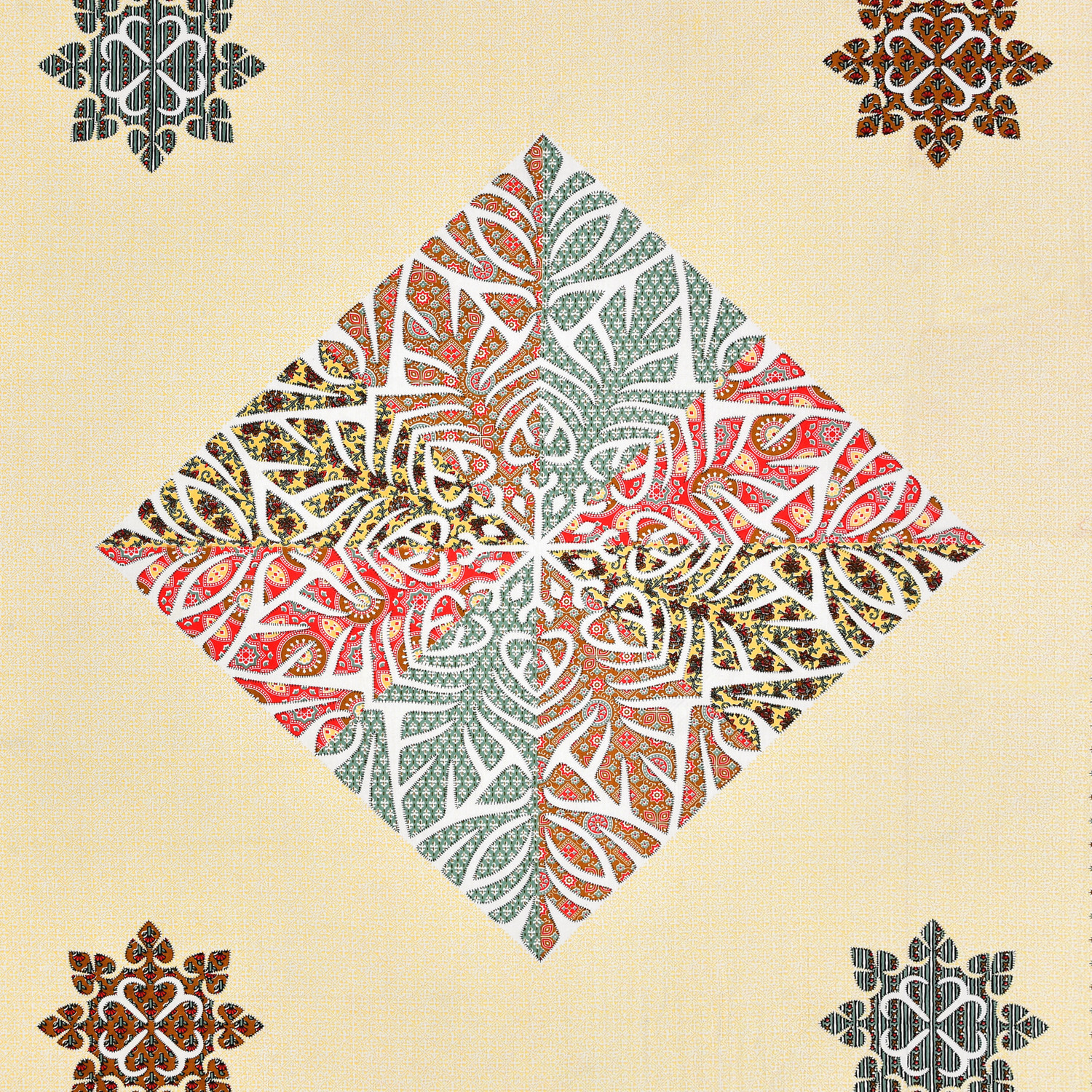 Image of SIZAR Cotton Double, King Flat 240 TC Printed 1 Bedsheet with 2 Pillow Covers