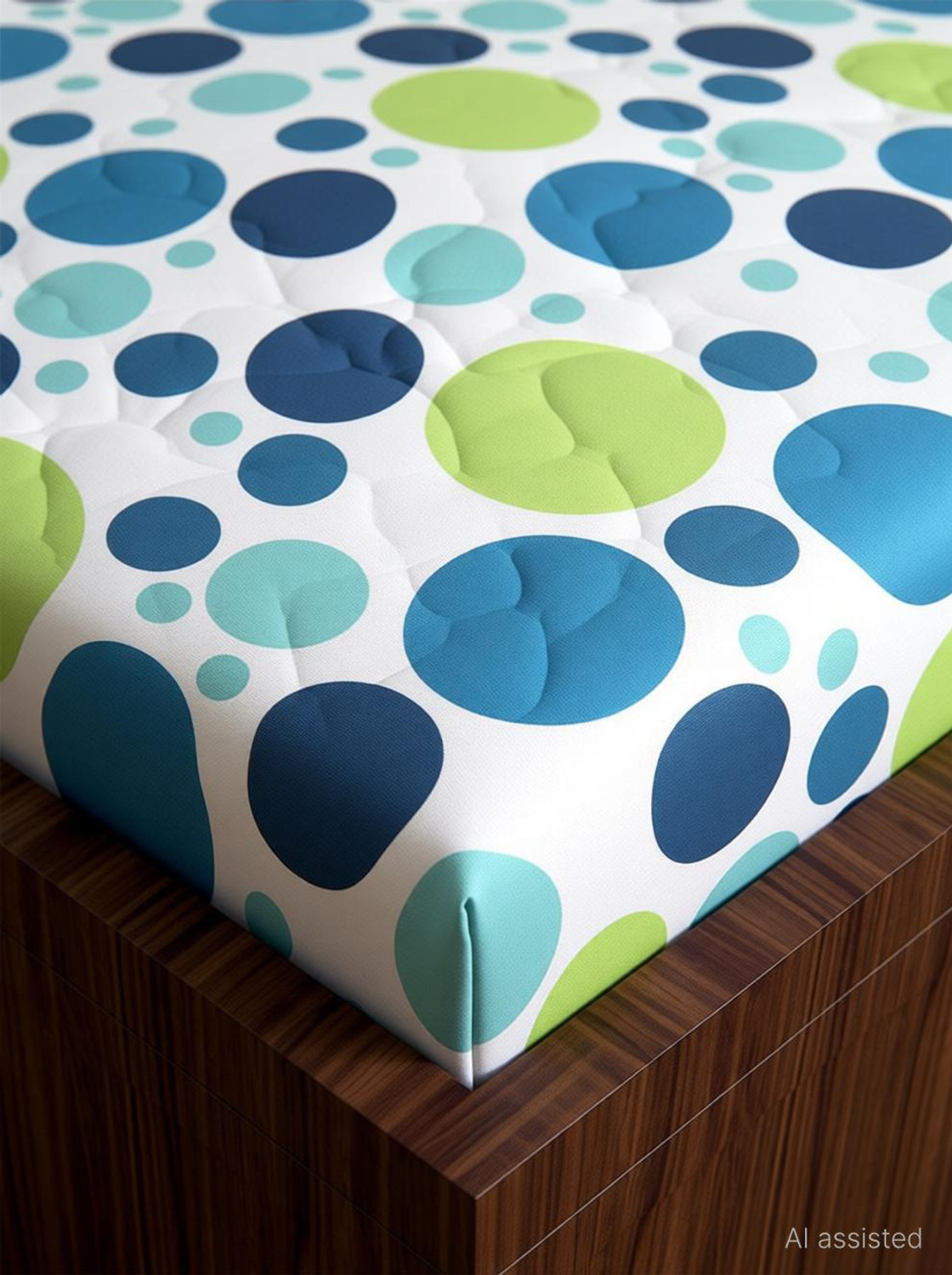 Image of Divine Casa Cotton Double Fitted (Elastic) 144 TC Floral 1 Bedsheet with 2 Pillow Covers