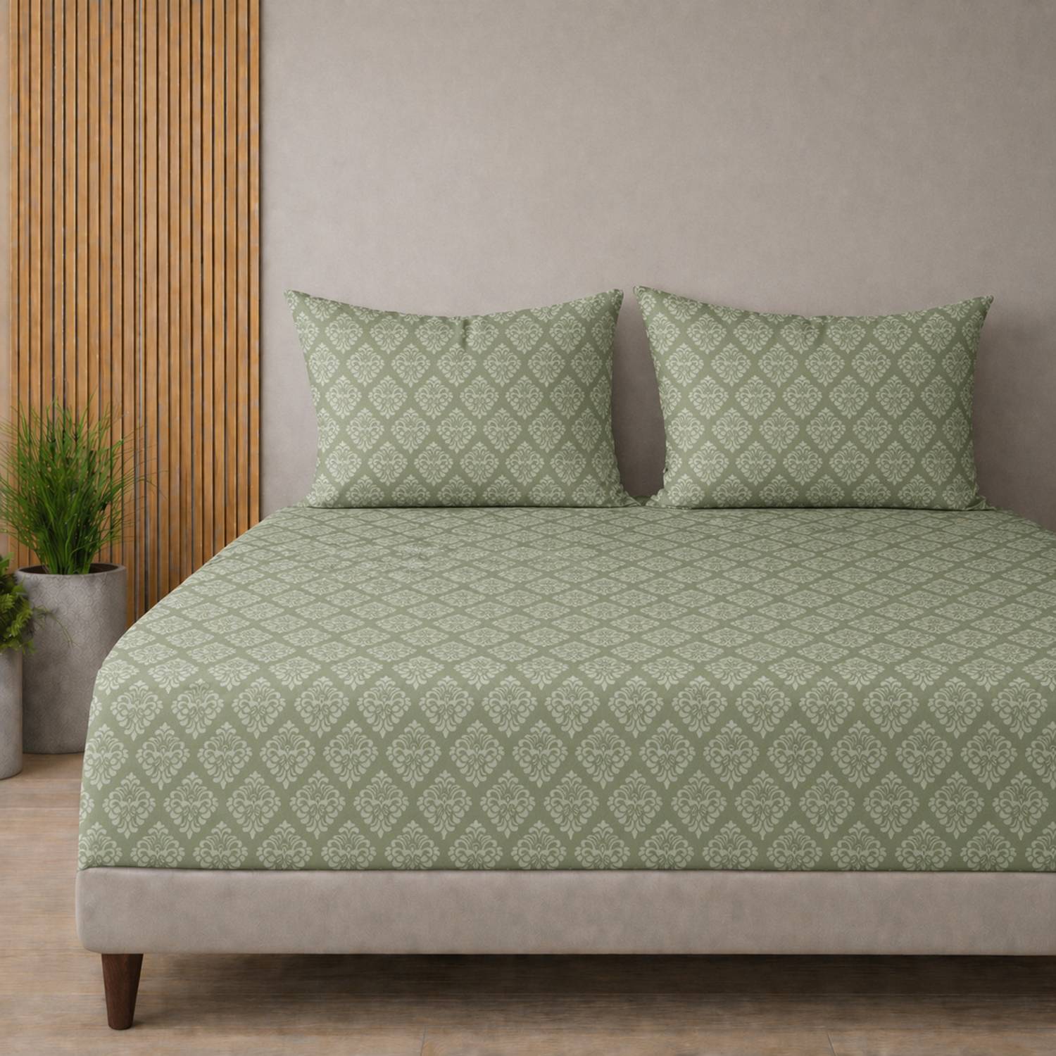 Amrange Cotton King Fitted (Elastic) 310 TC Abstract 1 Bedsheet