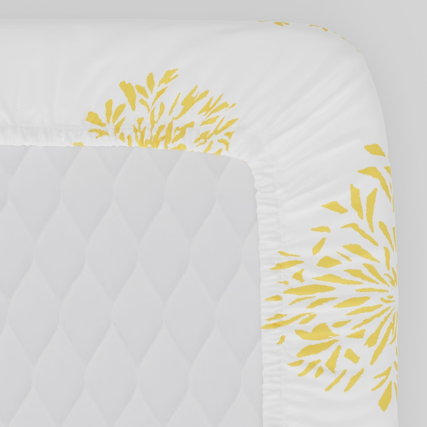 Image of Huesland Cotton Single Fitted (Elastic) 144 TC Floral 1 Bedsheet with 2 Pillow Covers