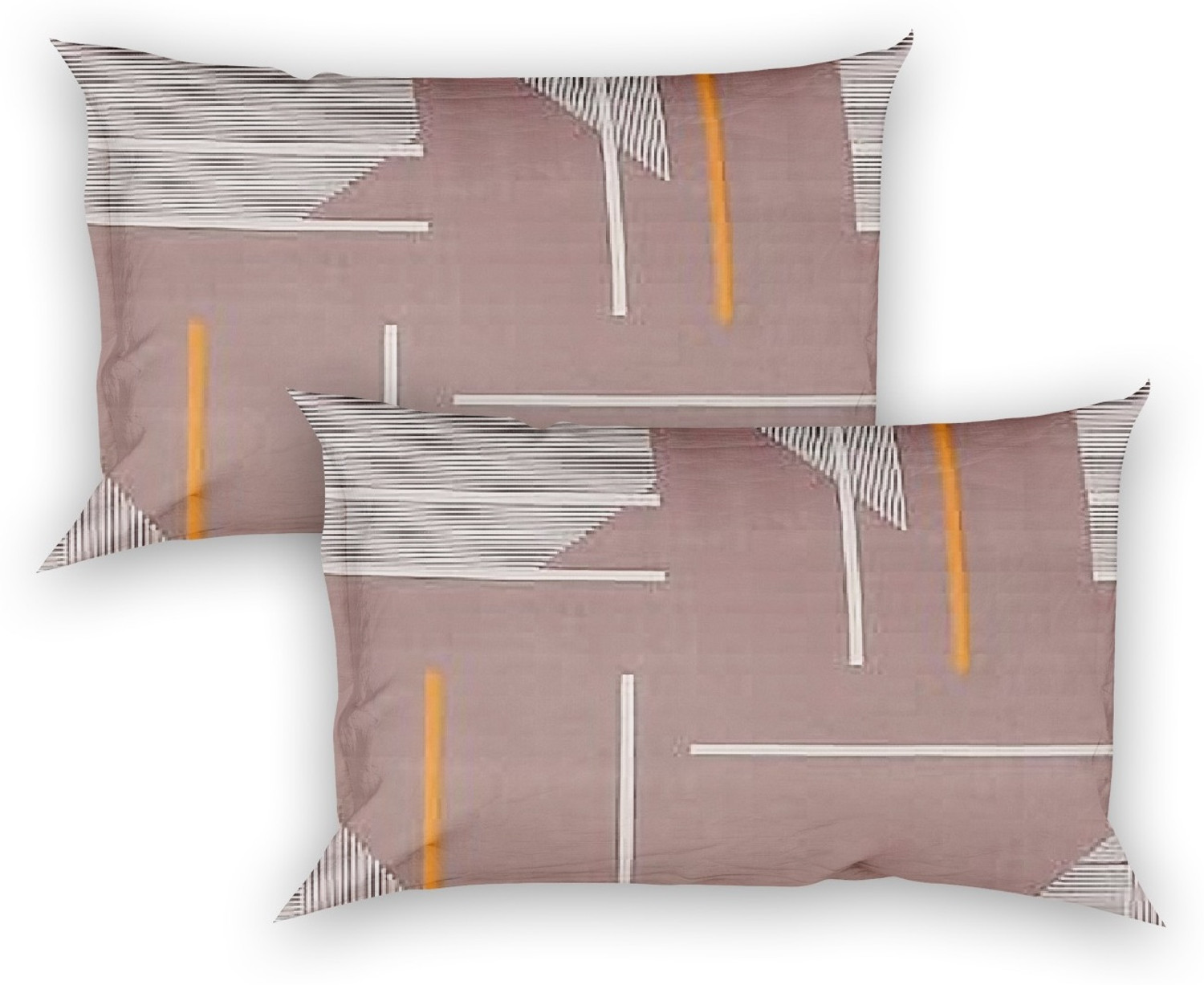 Image of KURRY HOME FURNISHING Microfiber King Fitted (Elastic) 250 TC Abstract 1 Bedsheet with 2 Pillow Covers