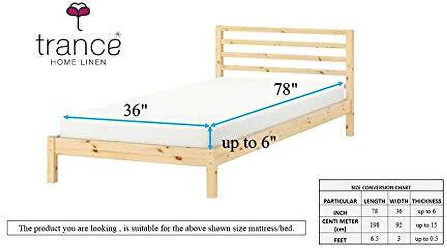 Image of Trance Home Linen Cotton Single Fitted (Elastic) 200 TC Striped 1 Bedsheet with 2 Pillow Covers