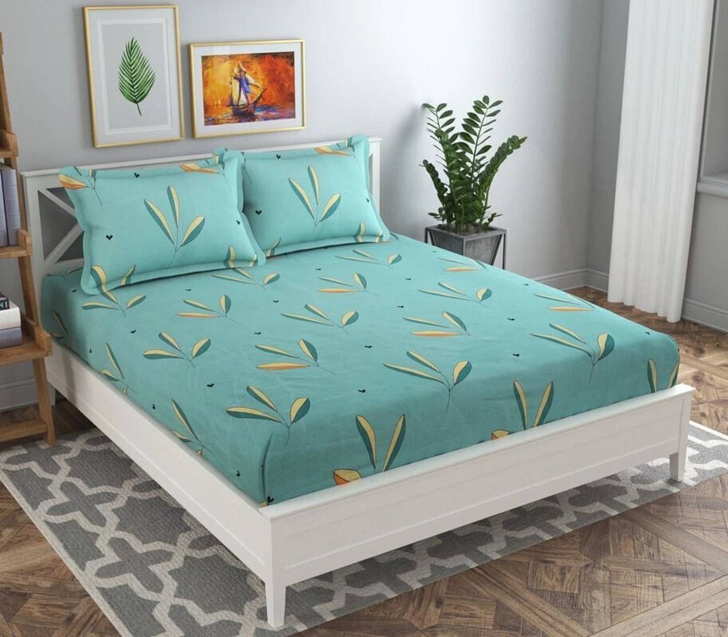 VAS COLLECTIONS Microfiber Double Flat 160 TC Striped 1 Bedsheet