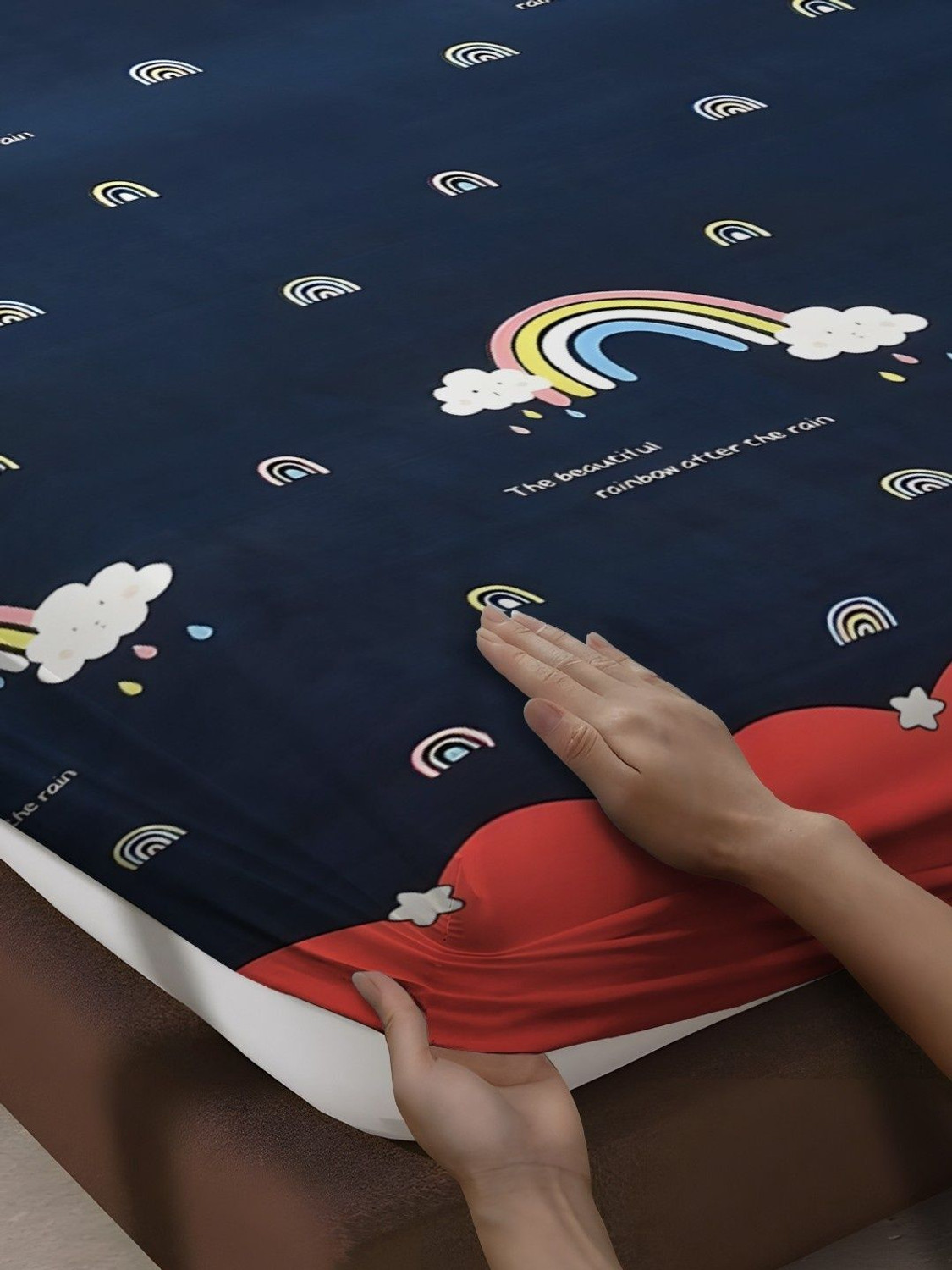 Image of Weave & Decor Microfiber Single Fitted (Elastic) 300 TC Cartoon 1 Bedsheet with 2 Pillow Covers