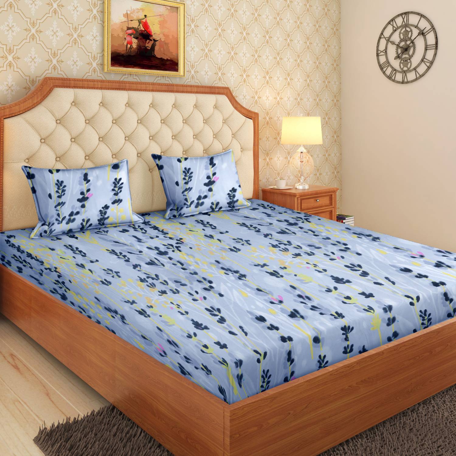 Moca by Monte Carlo Microfiber Double Flat 120 TC Printed 1 Bedsh