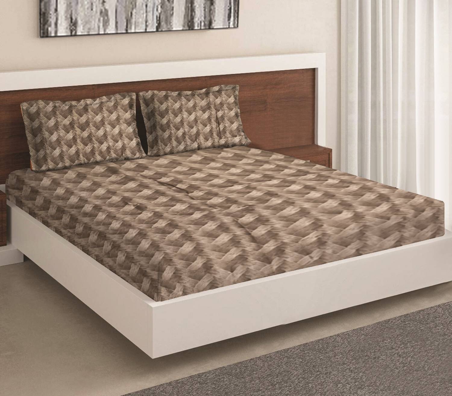 Moca by Monte Carlo Microfiber Double Flat 120 TC Printed 1 Bedsh