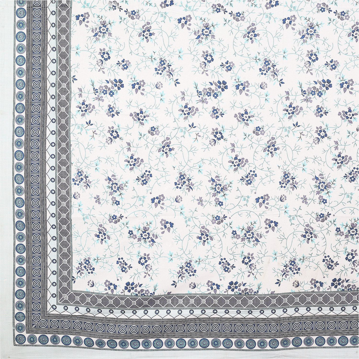 Image of Jeevat Cotton King Flat 220 TC Printed 1 Bedsheet with 2 Pillow Covers