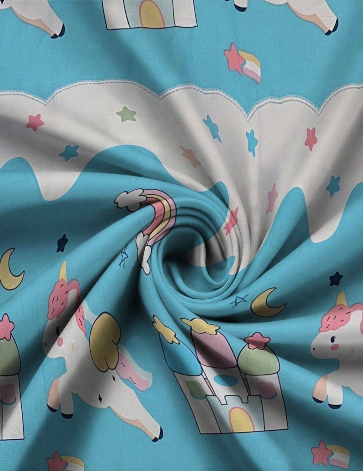 Image of Weave & Decor Microfiber Double Flat 300 TC Cartoon 1 Bedsheet with 2 Pillow Covers