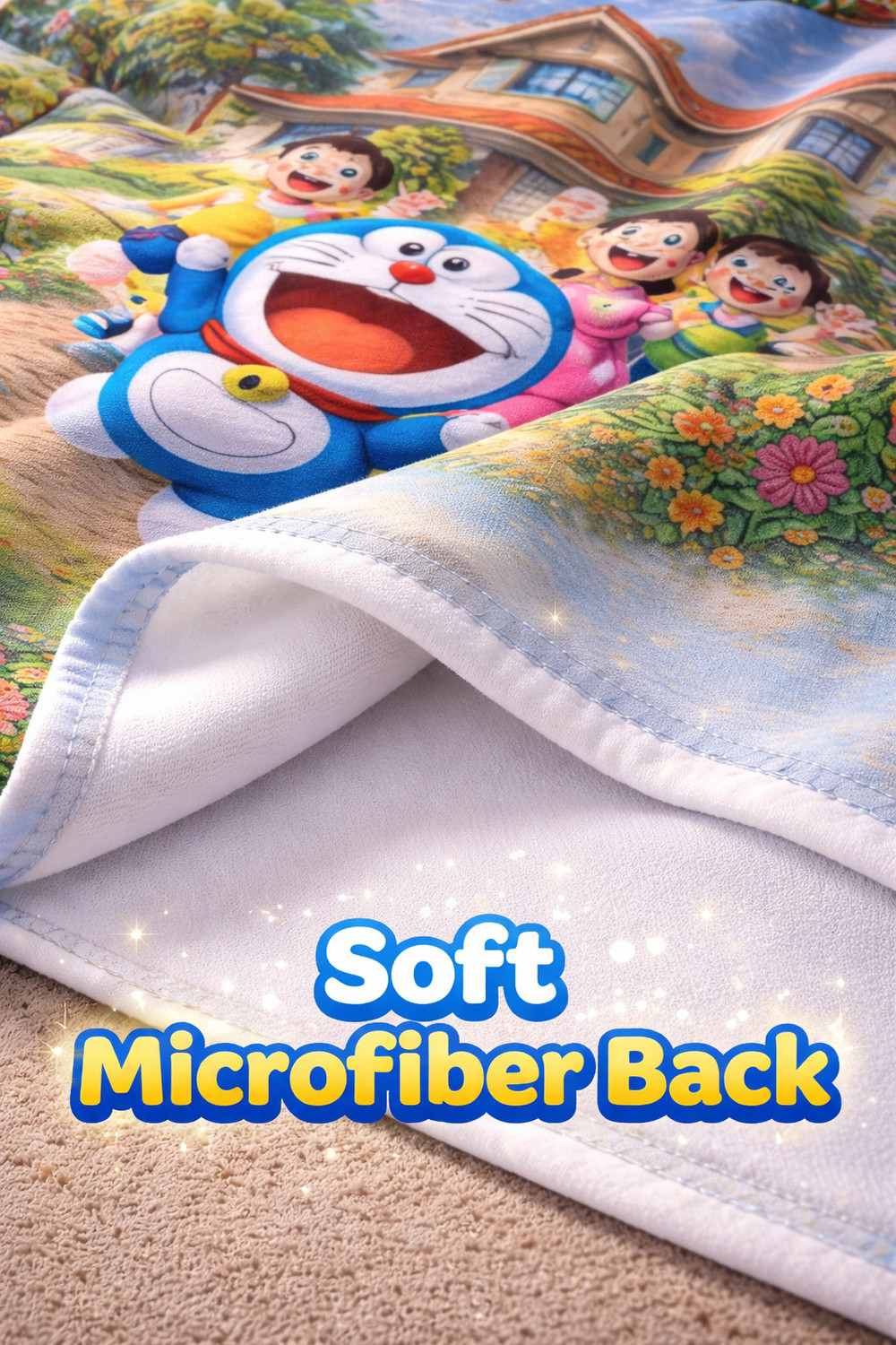Image of DECORWELL Polycotton King Flat 220 TC Cartoon 1 Bedsheet