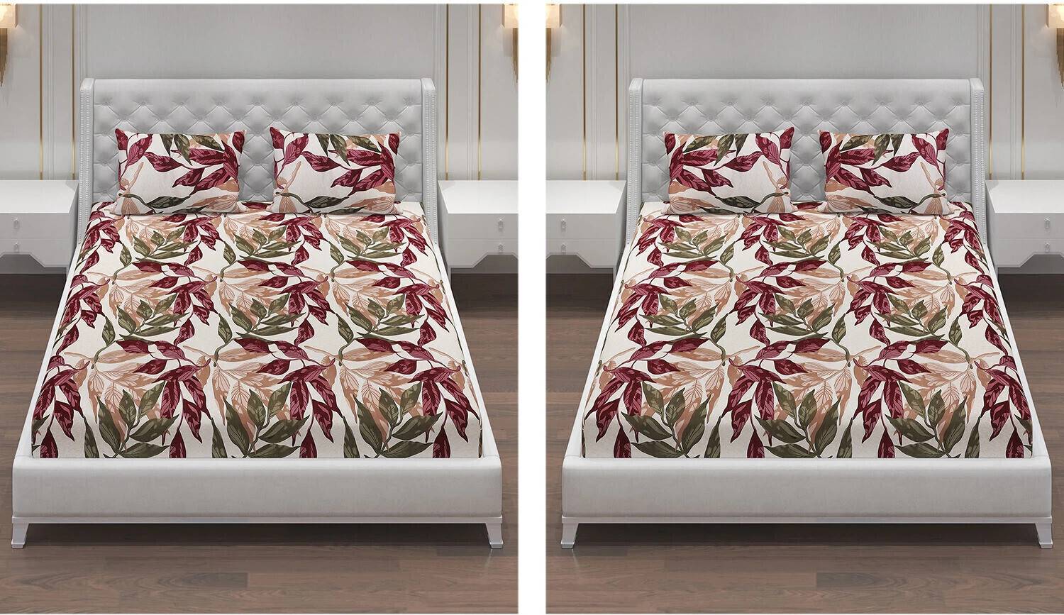 Moca by Monte Carlo Microfiber Double Flat 120 TC Printed 2 Bedsh