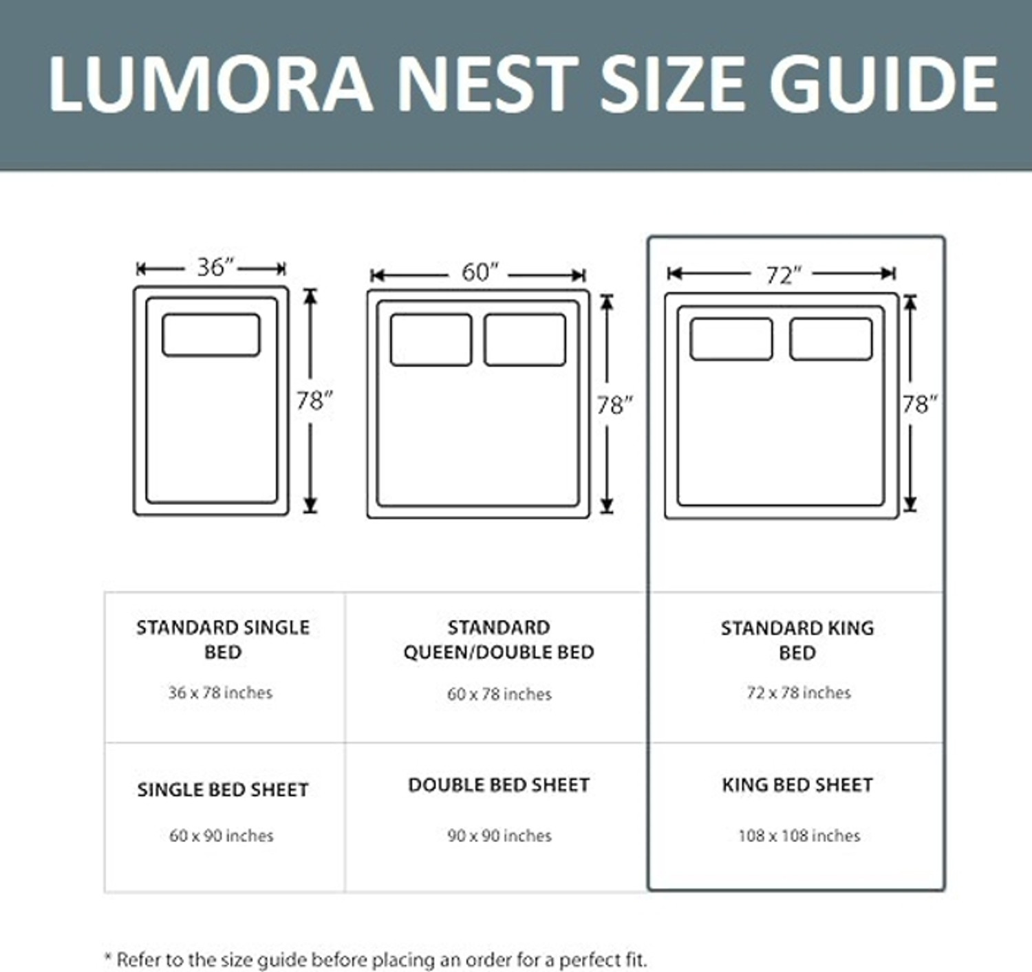 Image of LUMORA NEST Cotton Super King Flat 300 TC Printed 1 Bedsheet with 2 Pillow Covers