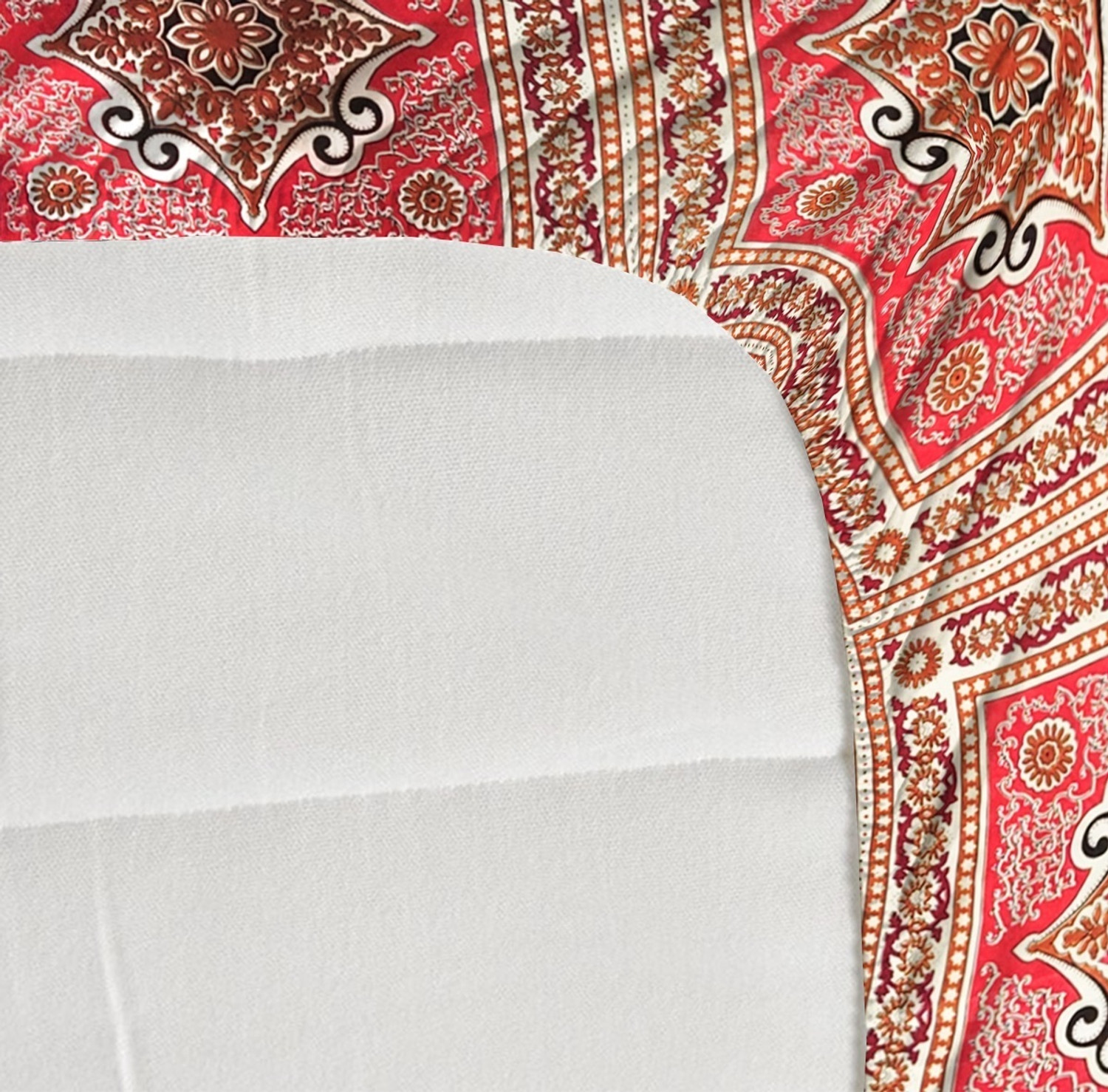 Image of Flipkart SmartBuy Cotton Double Fitted (Elastic) 104 TC Jaipuri Prints 2 Bedsheets
