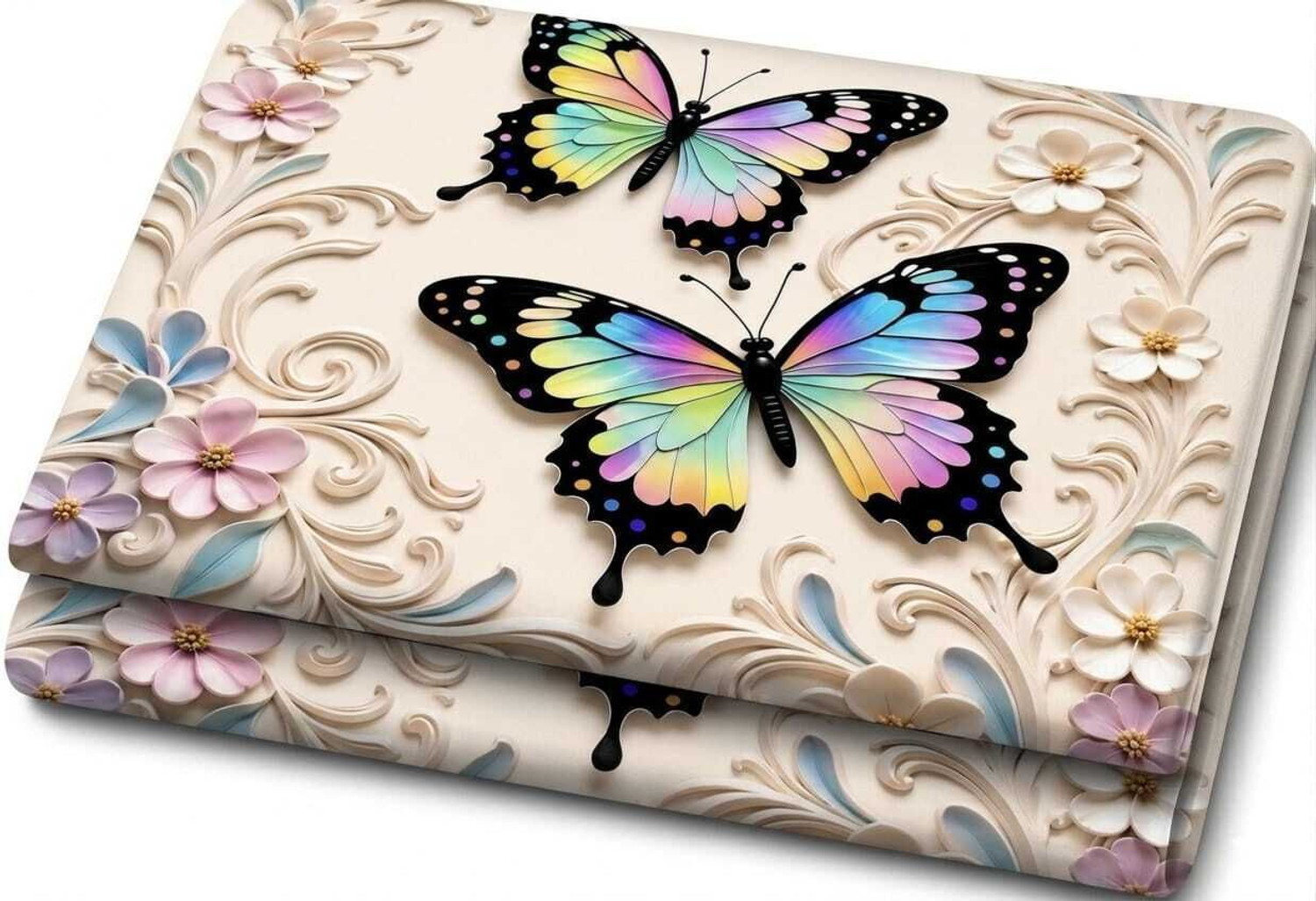 Image of abluent home Microfiber Double Flat 480 TC 3D Printed 1 Bedsheet with 2 Pillow Covers
