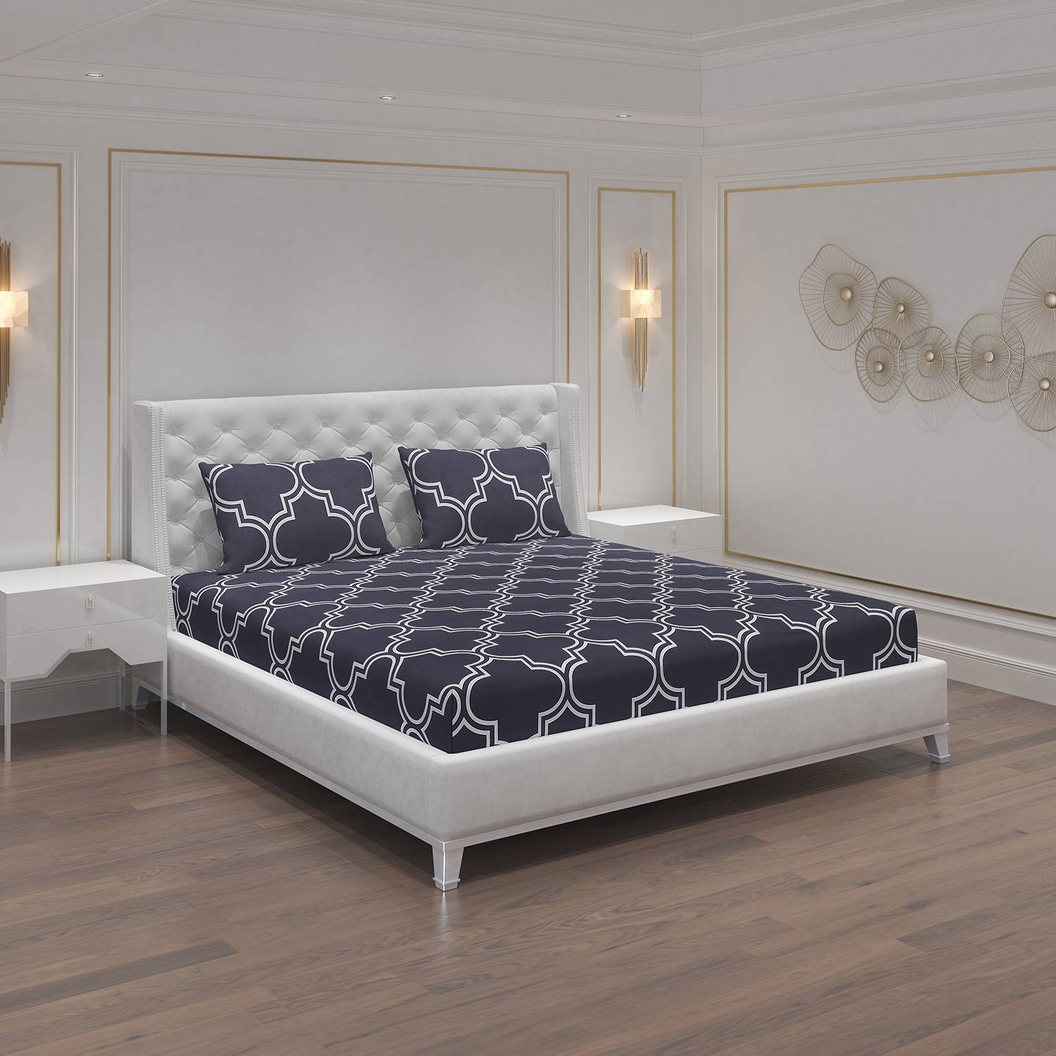 Moca by Monte Carlo Microfiber Double Flat 120 TC Printed 1 Bedsh