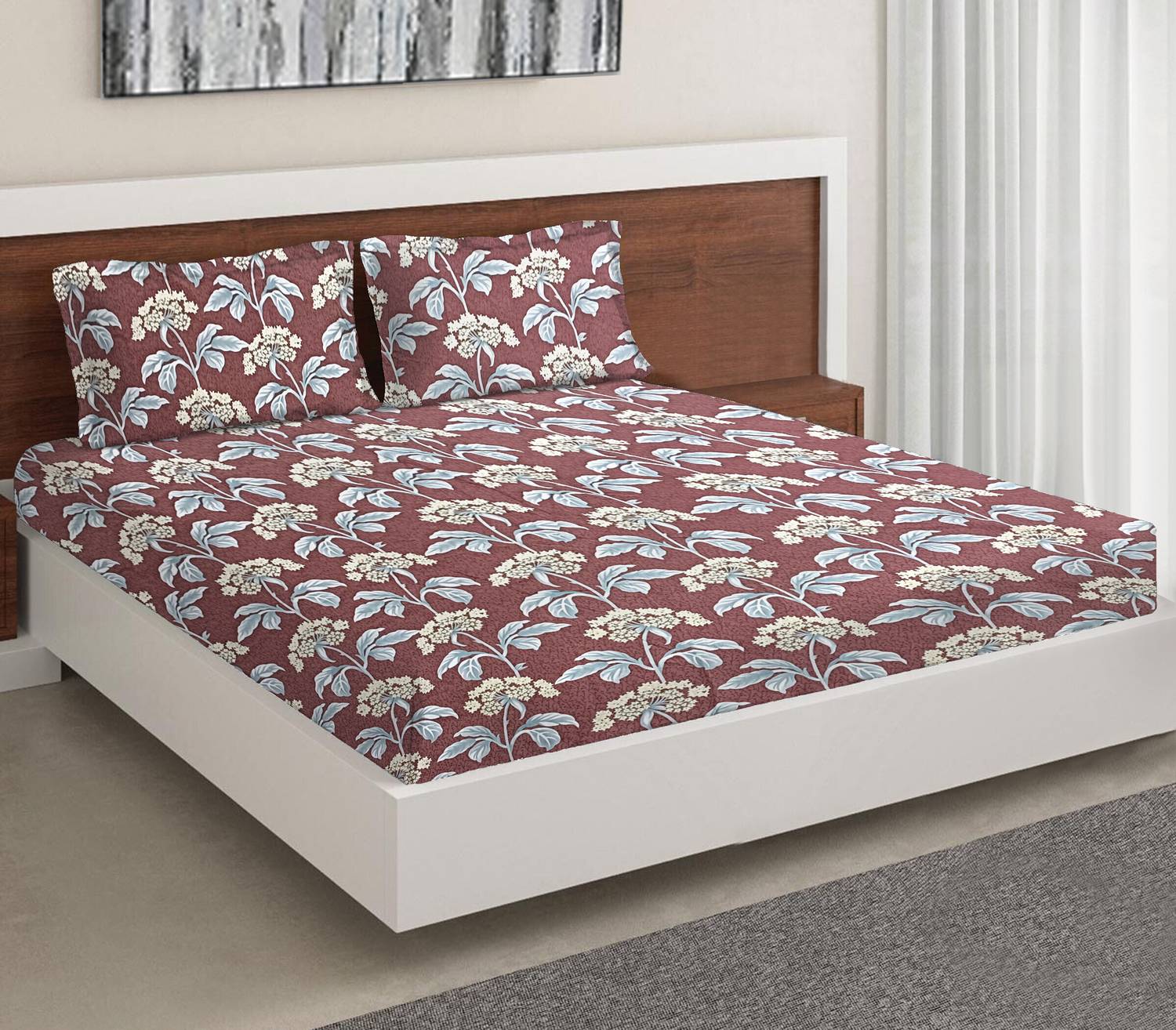 Moca by Monte Carlo Microfiber Double Flat 120 TC Printed 1 Bedsh