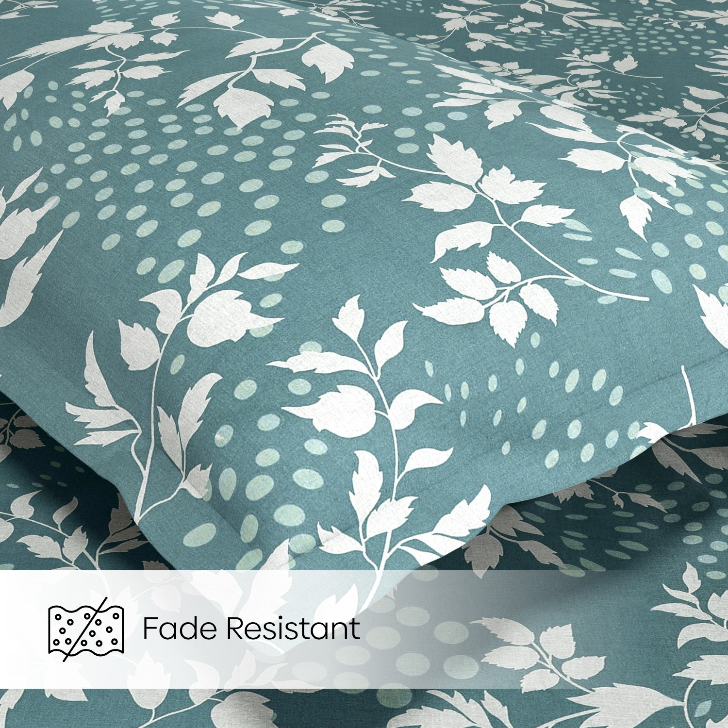 Image of haus & kinder Cotton King Fitted (Elastic) 144 TC Printed 1 Summer Bedsheet with 2 Pillow Covers