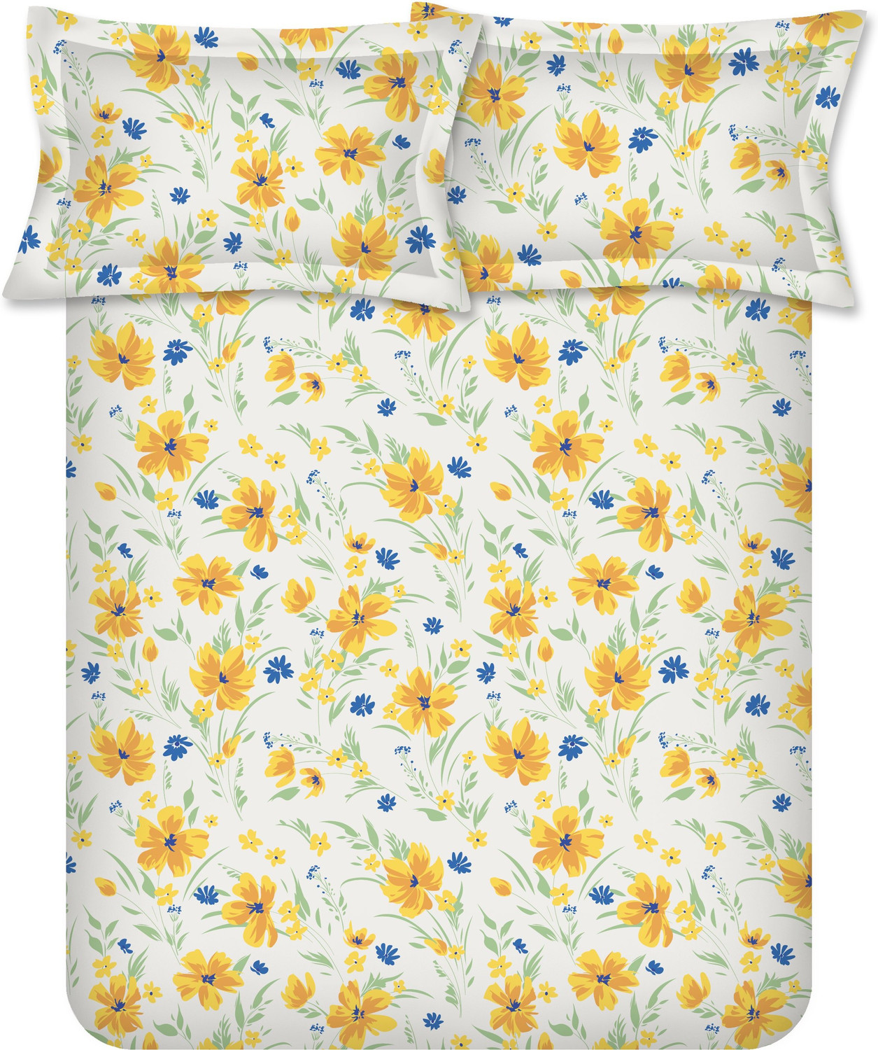 Image of Raymond Home Cotton Double Flat 104 TC Floral 1 Bedsheet