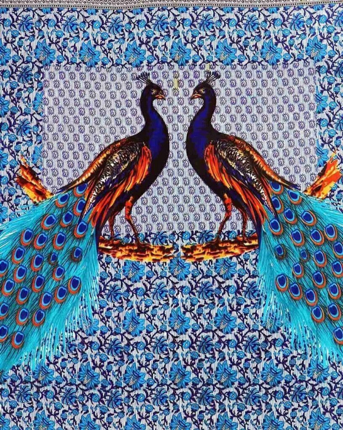 Image of COTSO Cotton Single Flat 144 TC Jaipuri Prints 1 Bedsheet with 2 Pillow Covers