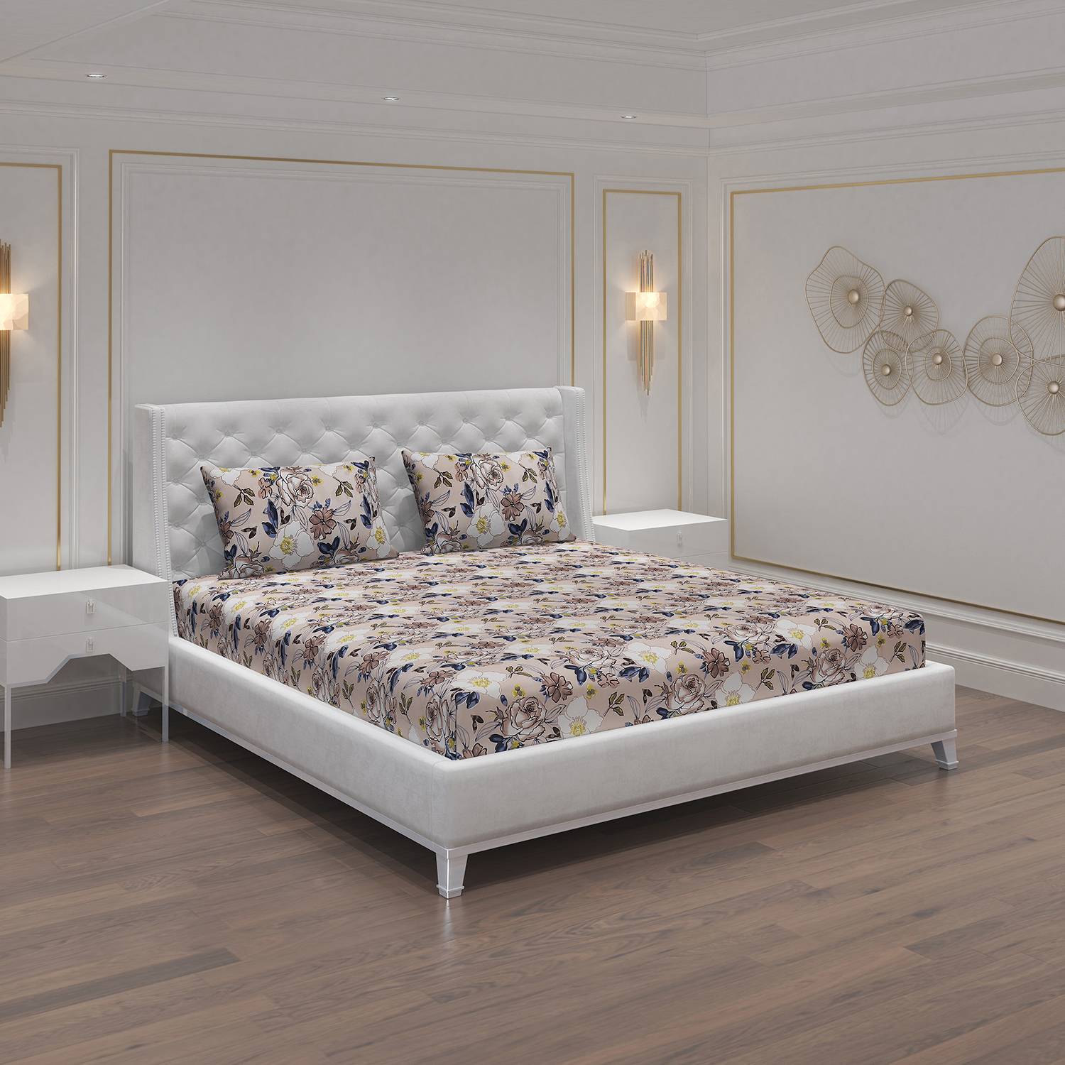 Moca by Monte Carlo Microfiber Double Flat 120 TC Printed 1 Bedsh