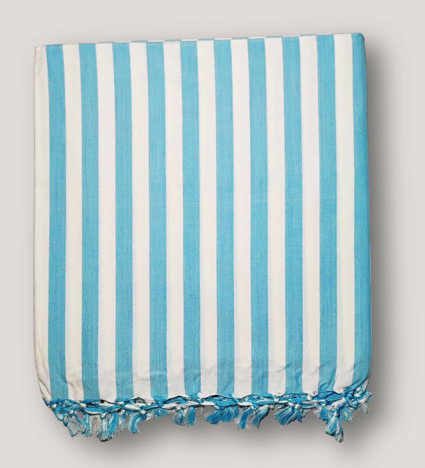 Amma Trenz Cotton, Silk Single Flat 200 TC Striped 1 Bedsheet with 2 Pillow Covers