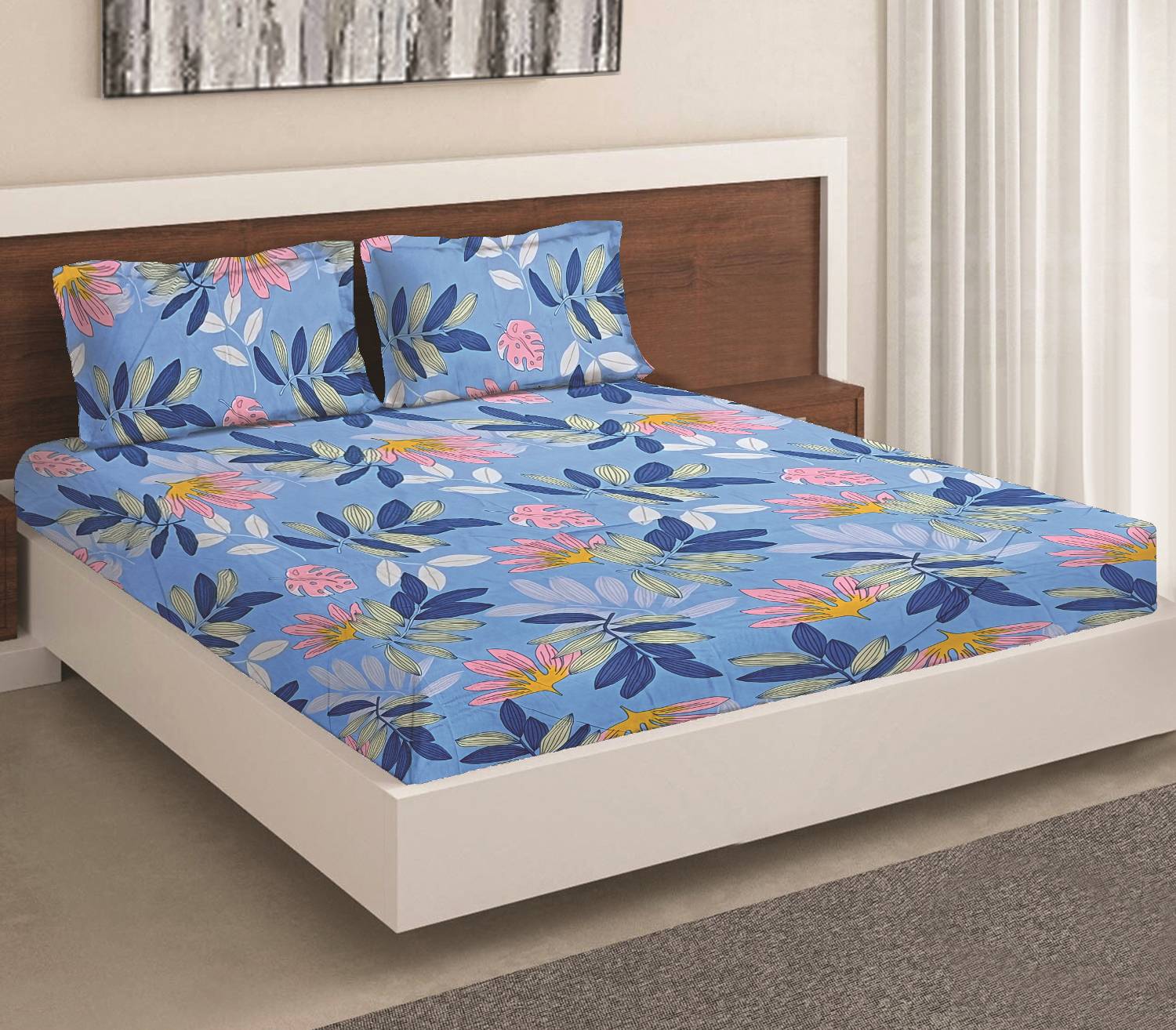 Moca by Monte Carlo Microfiber Double Flat 120 TC Printed 1 Bedsh