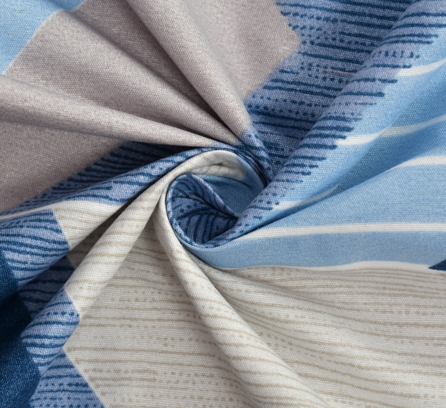 Image of Cotton Bolls Textiles Cotton King Fitted (Elastic) 300 TC Printed 1 Bedsheet with 2 Pillow Covers