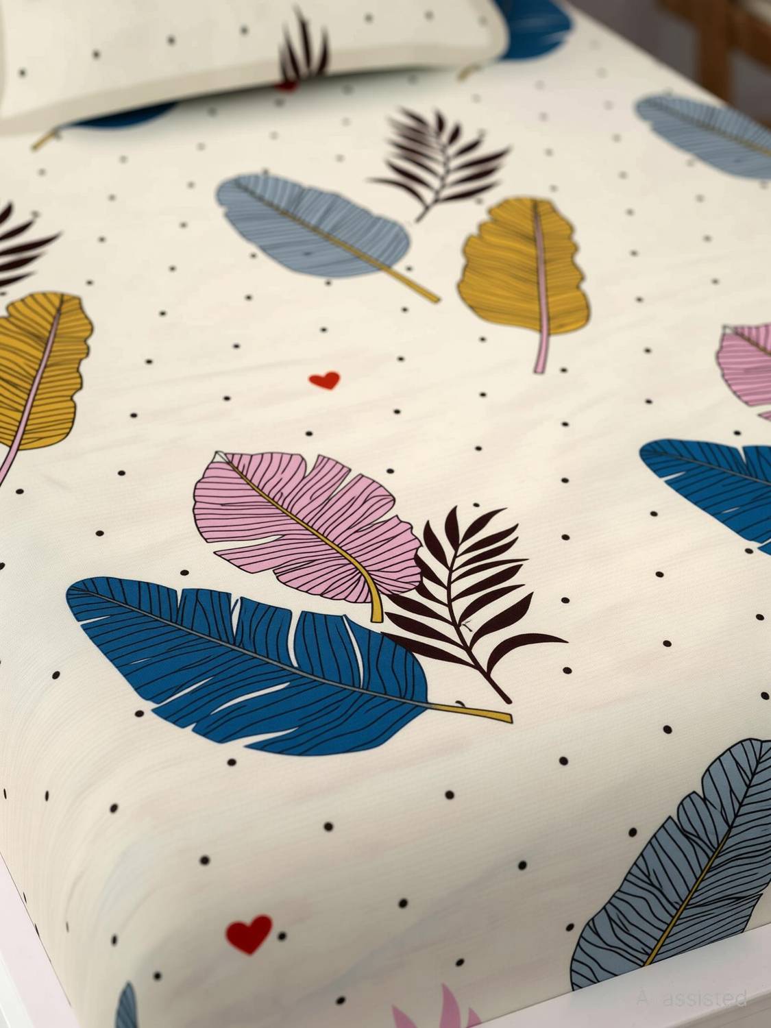 BLUEDOT Cotton Single Flat 200 TC Floral Bedsheet - Image 4