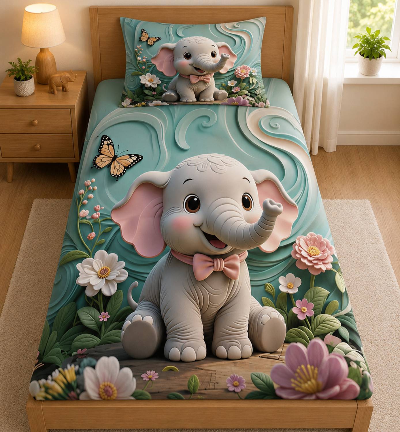 A11 M@LL Cotton Single Flat 400 TC Printed 1 Summer Bedsheet