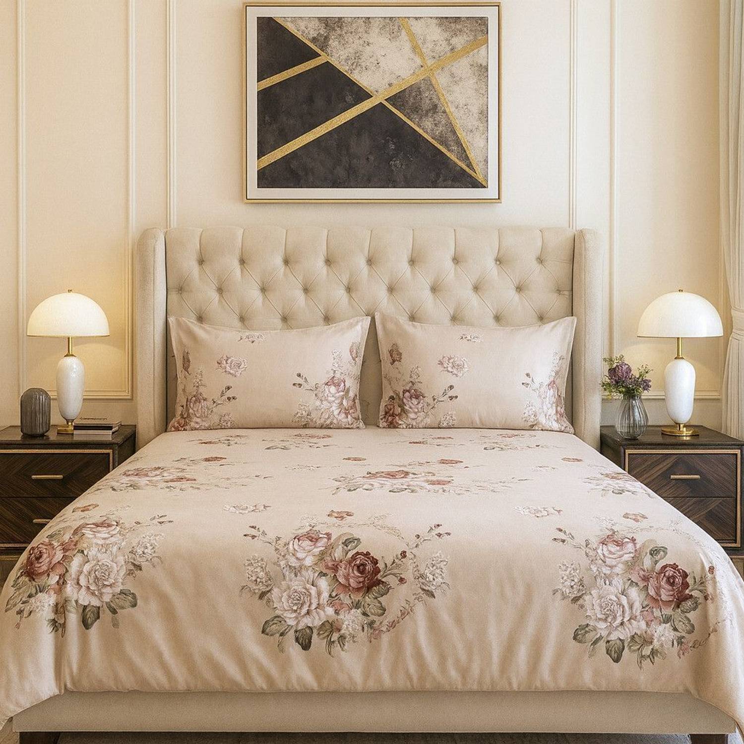 ELEGANT WEAVERS Microfiber Double Flat 144 TC Printed 1 Bedsheet