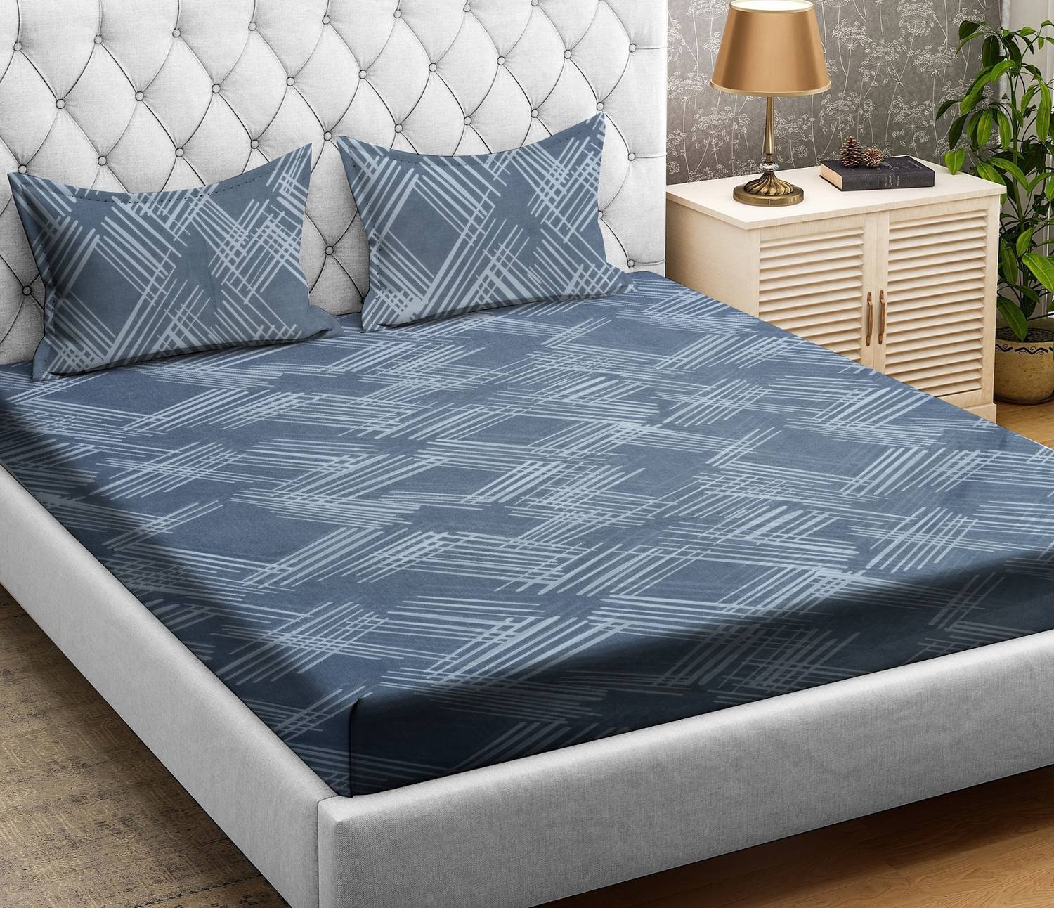 Flipkart SmartBuy Microfiber Double Flat 144 TC Printed 1 Bedshee