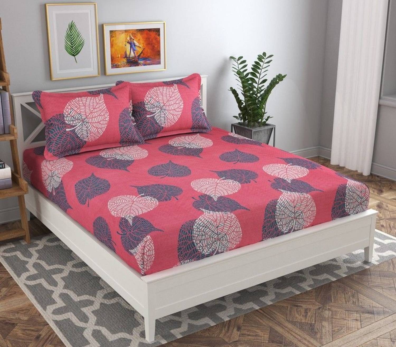 VAS COLLECTIONS Microfiber Double Flat 160 TC Striped 1 Bedsheet