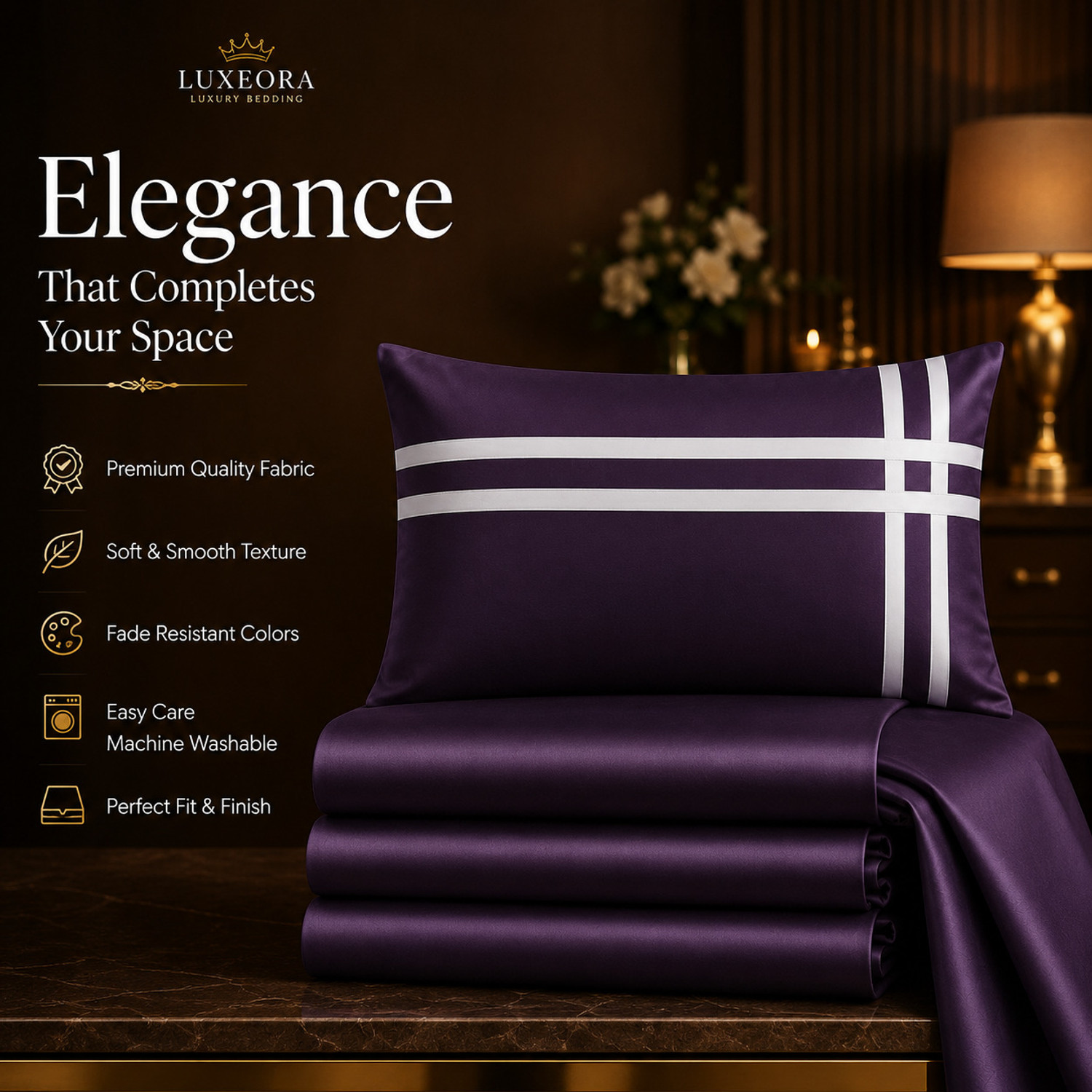 Image of Rangrika.in Satin Super King Flat 400 TC Striped 1 Summer Bedsheet with 2 Pillow Covers