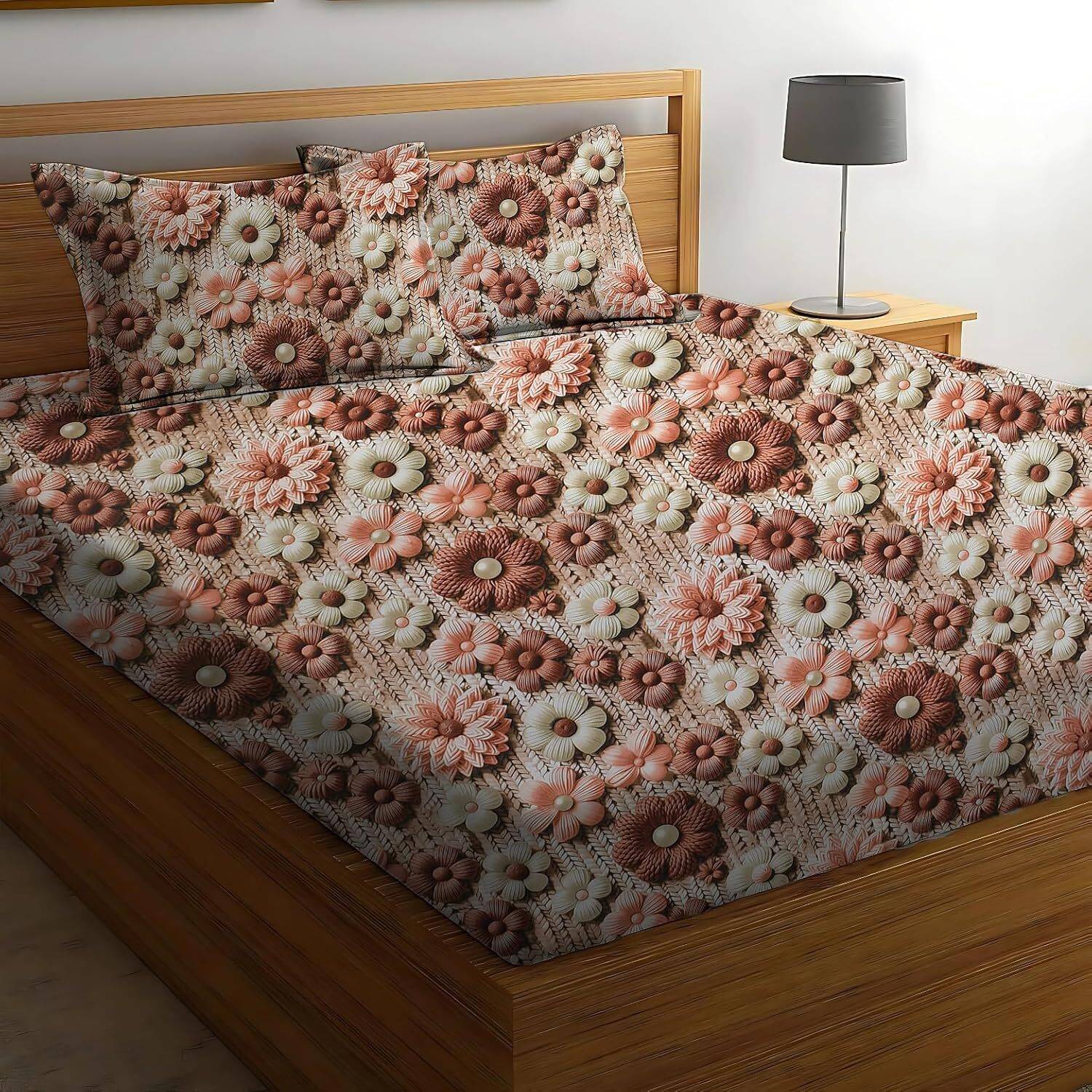 AMBERBLISH HOMES Cotton King Flat 250 TC Solid 1 Bedsheet